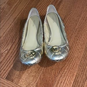 Micheal Kors Golden Quilted Flats